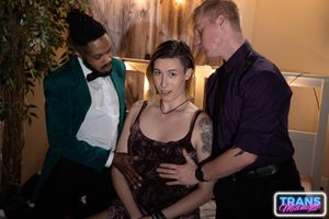 Asian Trans Riley Ivy Takes Two Cocks For 100th Scene - Photo 101