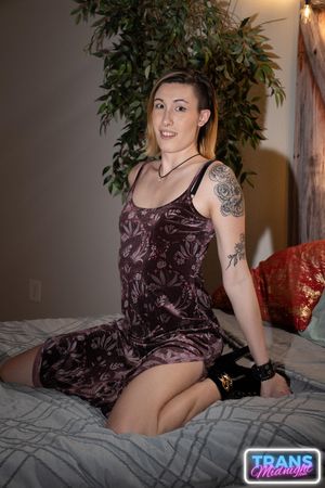 Asian Trans Riley Ivy Takes Two Cocks For 100th Scene - Photo 36