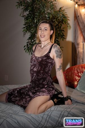 Asian Trans Riley Ivy Takes Two Cocks For 100th Scene - Photo 37
