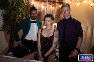 Asian Trans Riley Ivy Takes Two Cocks For 100th Scene - Photo 98