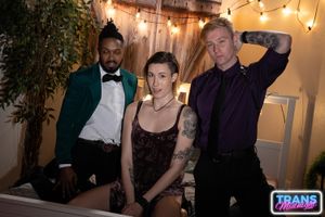 Asian Trans Riley Ivy Takes Two Cocks For 100th Scene - Photo 99
