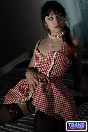 Cailey Katts gets her tight trans hole stretched wide by a hung black stud who knows how to use his cock - Photo 109