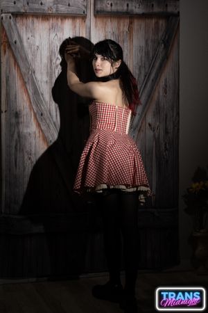 Cailey Katts gets her tight trans hole stretched wide by a hung black stud who knows how to use his cock - Photo 90