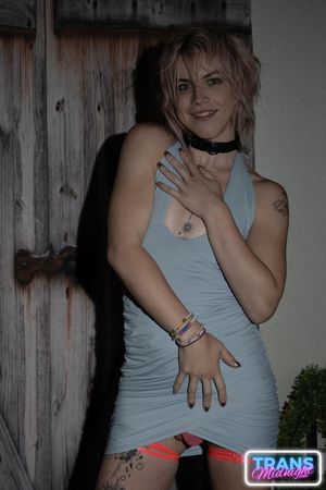 Dream Divyne, a gorgeous blonde trans, seduces a lucky guy with her alluring dick, leading to intense anal pleasure and a hot finish - Photo 9