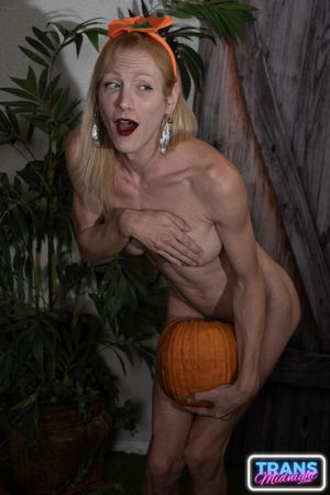 Cailey, Dixie, and Nyxi, hot transsexuals, fuck each other's asses with their hard cocks on Halloween, pleasing a lucky guy - Photo 69