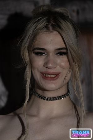 In the dead of night, a passionate man fucks a beautiful blonde transsexual with a huge, sweet cock, deep-throating and ass-fucking - Photo 148