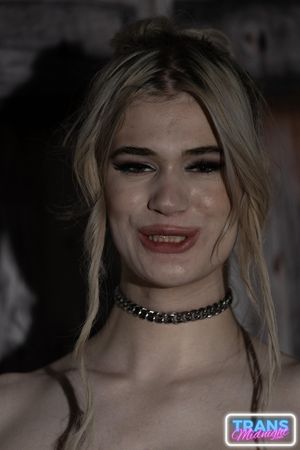 In the dead of night, a passionate man fucks a beautiful blonde transsexual with a huge, sweet cock, deep-throating and ass-fucking - Photo 149