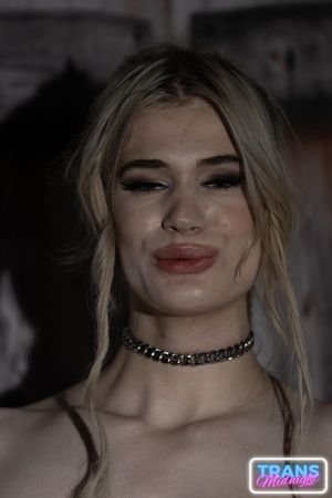 In the dead of night, a passionate man fucks a beautiful blonde transsexual with a huge, sweet cock, deep-throating and ass-fucking - Photo 150