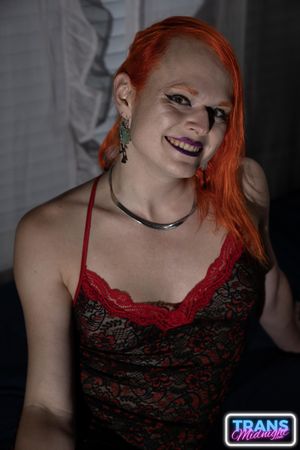 Transsexual goddess worships his black cock while he drills her ass raw - Photo 24