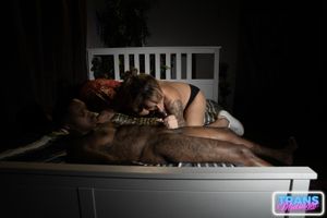 Jade Radd transgender beauty bends over for bbc anal with a black stud - Photo 237