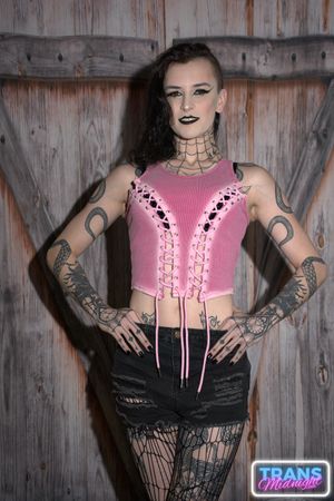 Viviana Rose, the transgender star, takes a big cock deep in her throat and ass - Photo 12