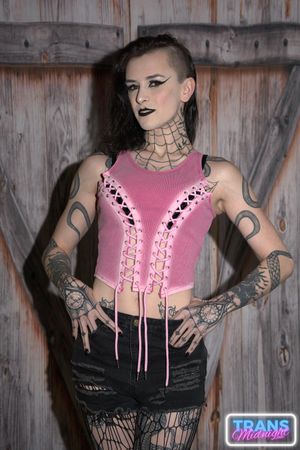 Viviana Rose, the transgender star, takes a big cock deep in her throat and ass - Photo 13