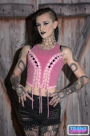 Viviana Rose, the transgender star, takes a big cock deep in her throat and ass - Photo 15