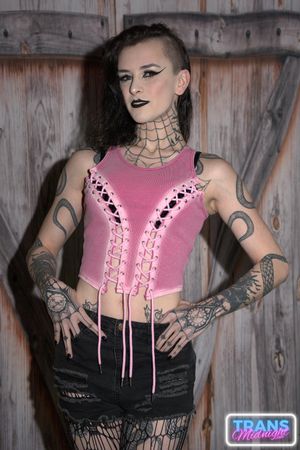 Viviana Rose, the transgender star, takes a big cock deep in her throat and ass - Photo 16