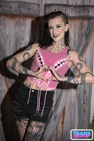 Viviana Rose, the transgender star, takes a big cock deep in her throat and ass - Photo 18