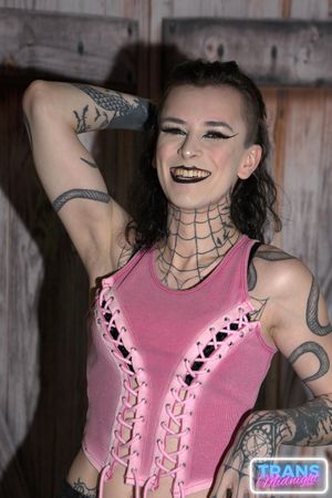 Viviana Rose, the transgender star, takes a big cock deep in her throat and ass - Photo 24