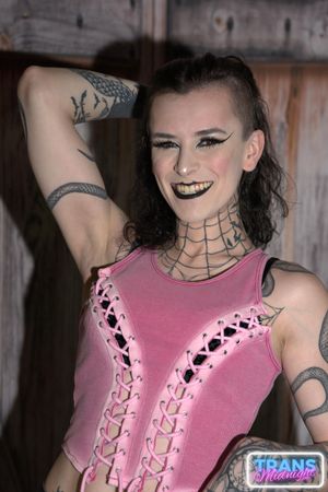 Viviana Rose, the transgender star, takes a big cock deep in her throat and ass - Photo 27