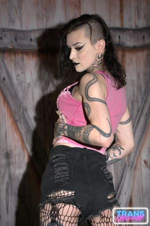 Viviana Rose, the transgender star, takes a big cock deep in her throat and ass - Photo 46