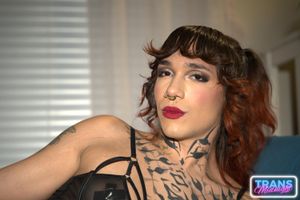Midnight Delight: A Brunette's Tattooed Passion - Photo 43