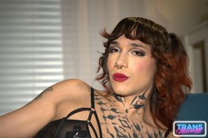 Midnight Delight: A Brunette's Tattooed Passion - Photo 44