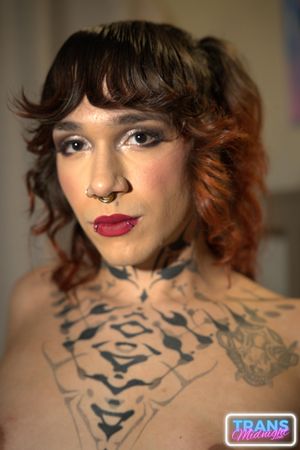 Midnight Delight: A Brunette's Tattooed Passion - Photo 87