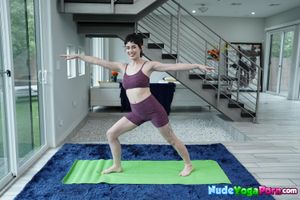 All Natural Olive Glass Shows Stretching Moves Nude - Photo 45