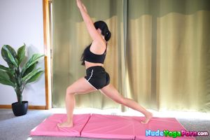 Nicole Parker’s yoga solo turns hot—she strips slow, then fucks herself raw till she cums - Photo 30